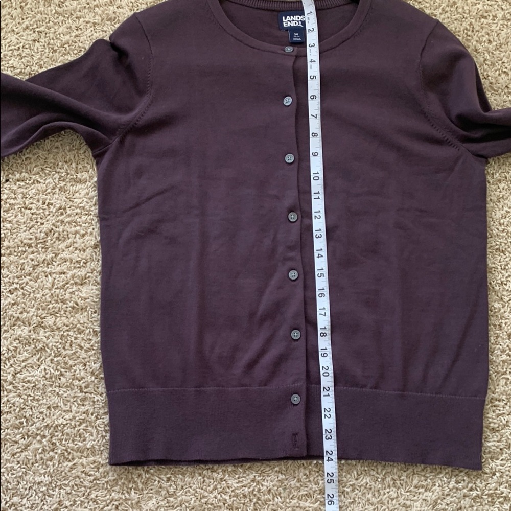 Lands' End Women's Dark Purple Sweater - Picture 9 of 11